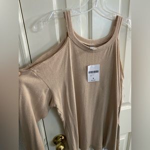 NWT F21 Camel Color Cold Shoulder Sweater MUST BUNDLE